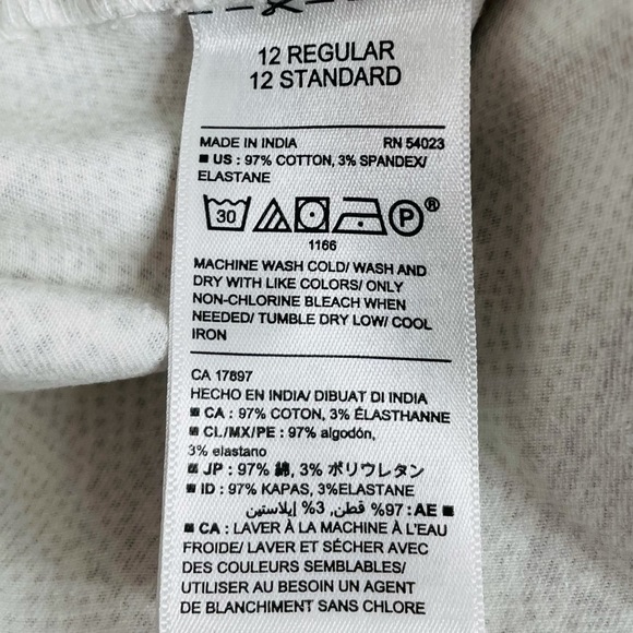 Old Navy Pixie Maternity Ankle Pants Side Panels White Brown Size 12 - Picture 7 of 11